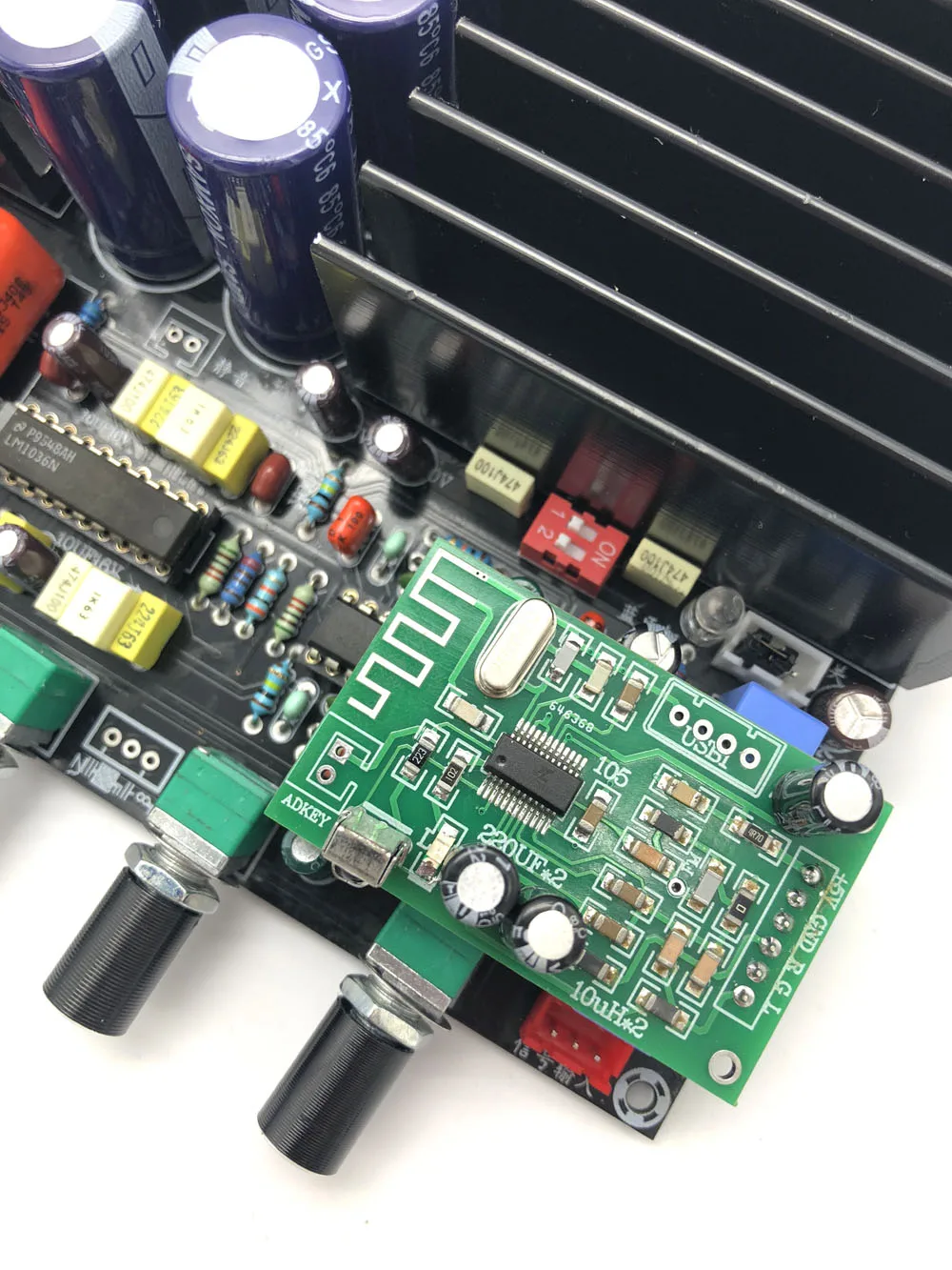 2,1 канал TDA8954TH цифровой усилитель мощности доска с Bluetooth предусилитель LM1036+ NE5532