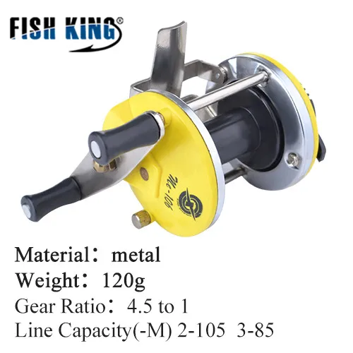 Красный FISH KING зимняя удочка для подледной рыбалки 50/75 см, 2 секции, удочки с катушкой для рыболовного колеса, снасти - Цвет: Красный
