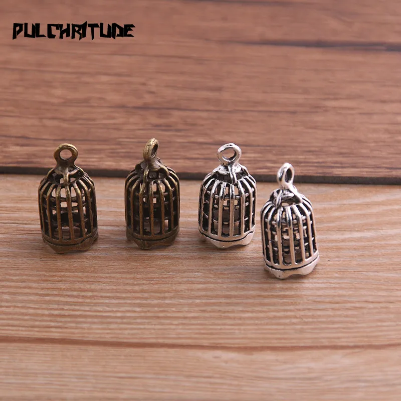 Pulchrode 8 шт./лот 11*11*22 мм два цвета клетка Подвески для изготовления ювелирных изделий браслет DIY ювелирных изделий P6816