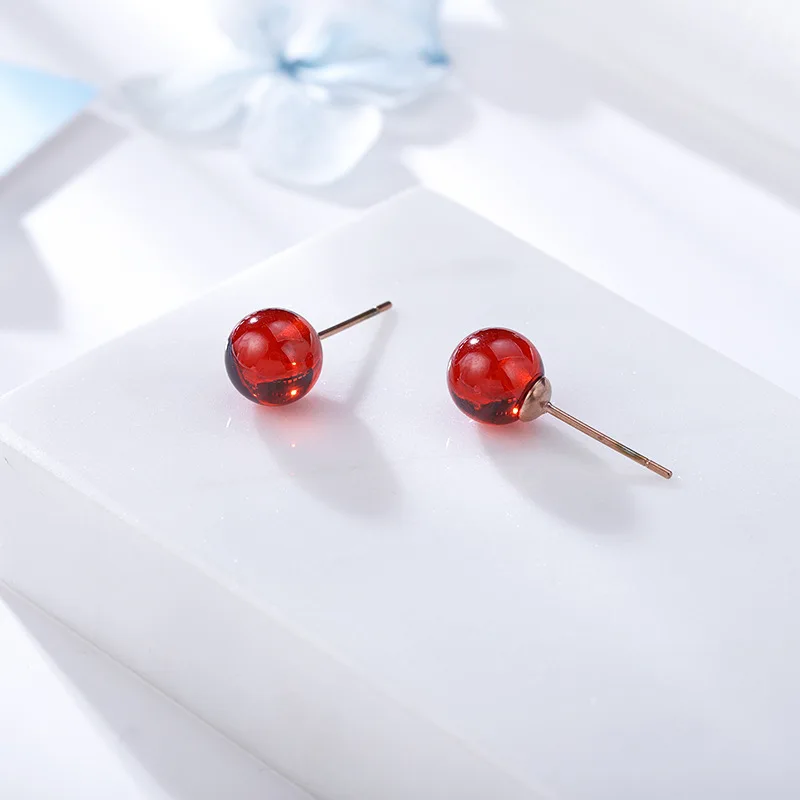 3 пары серьги ювелирные изделия Красный lucky модные Мода розовое золото для женщин