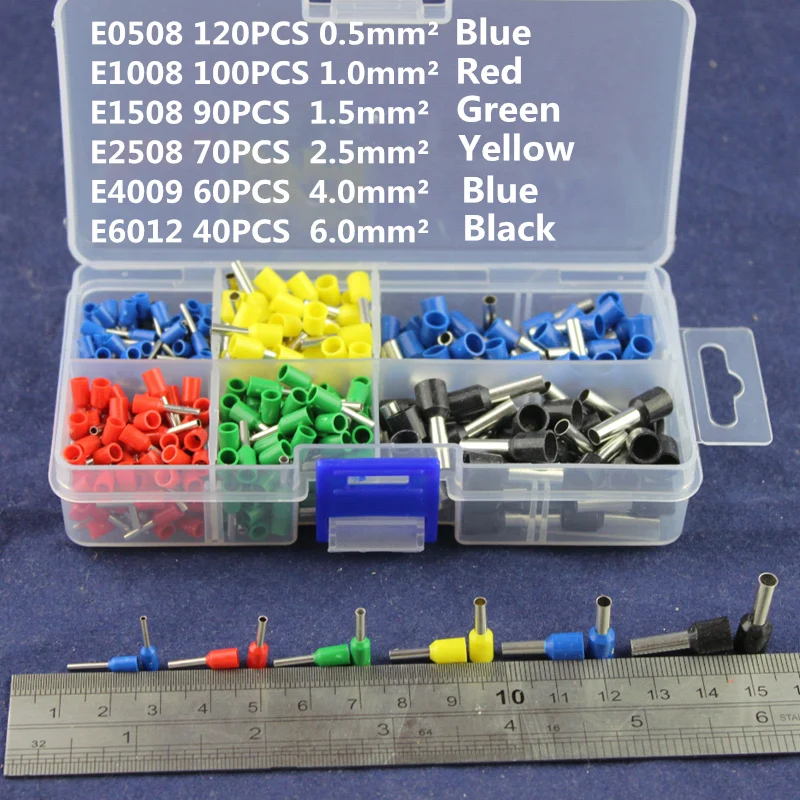 Обжимные комплекты клемм медные наконечники шнура разъемов Изолированные