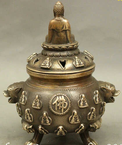 Быстрая доставка 6 &quotТибет буддийская из бронзы Будда Шакьямуни Статуэтка