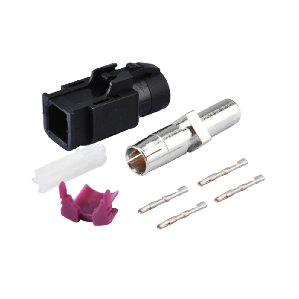 Eightwood Car Vihicle Fakra HSD LVDS 4-контактный разъем Код A Черный/9005 Z Waterblue/5021 Мужская вилка