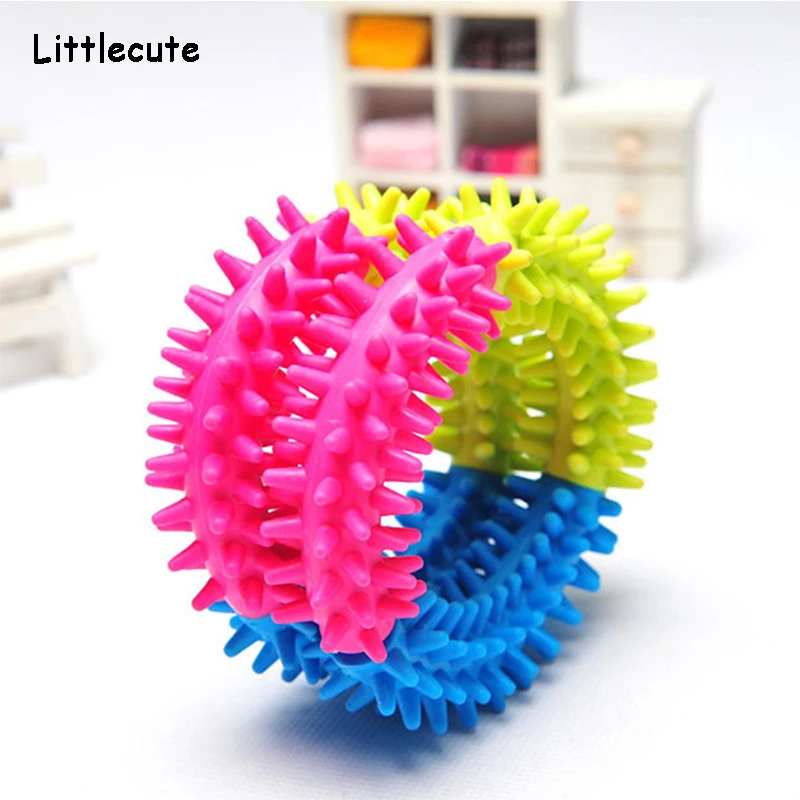 

Игрушки для собак зубная щетка нетоксичный круг резиновая игрушка для домашних животных щенок зубная Чистка зубы здоровые жевательные кол...