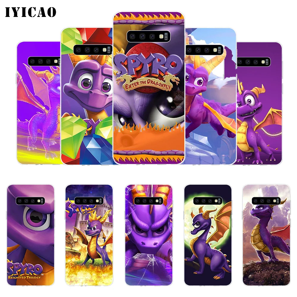 IYICAO Spyro Дракон Мягкий силиконовый чехол для телефона Samsung Galaxy S10e S10 S9 S8 Plus S7 Edge TPU