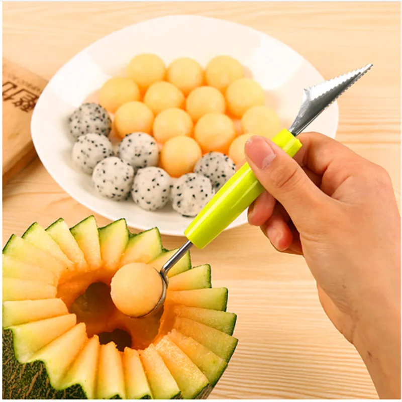 2in1 Dual-head ложка для мороженого фруктовый шар резьба Ножи киви Waterlemon Scoop нож дыни