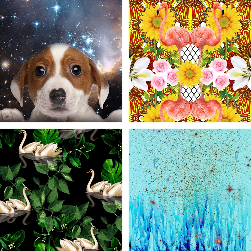 Полиэфирная ткань для платья 3D принт собаки цифровая печать мультфильм животное