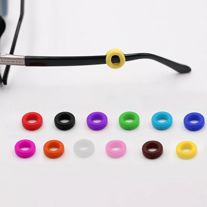 

COLOUR_MAX Glasses Sunglasses Ear Hooks Round Shape Anti Slip Silicone Grips Eyeglasses