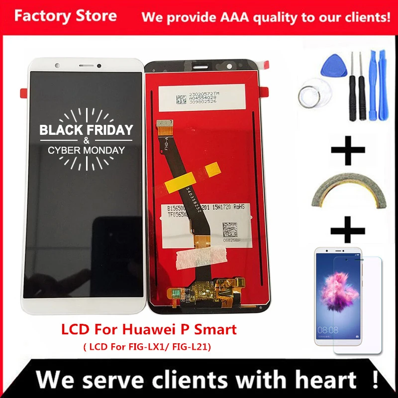AAA Качество ЖК + рамка для Huawei P Smart FIG LX1/L21 дисплей экран Замена Digiziter сборка|Экраны