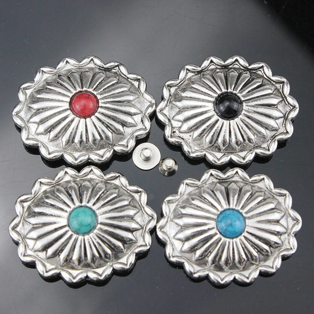 

35mm vintage silver wallet rivet DIY leather craft inlay decoration screws buttons 20pcs/lot