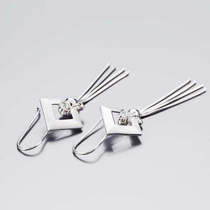 2018 Rushed Party Earings Offer Trendy Brinco Aretes Oorbellen Concho Jewelry 925 Sterling Square Shape Drop Earrings For Women | Украшения