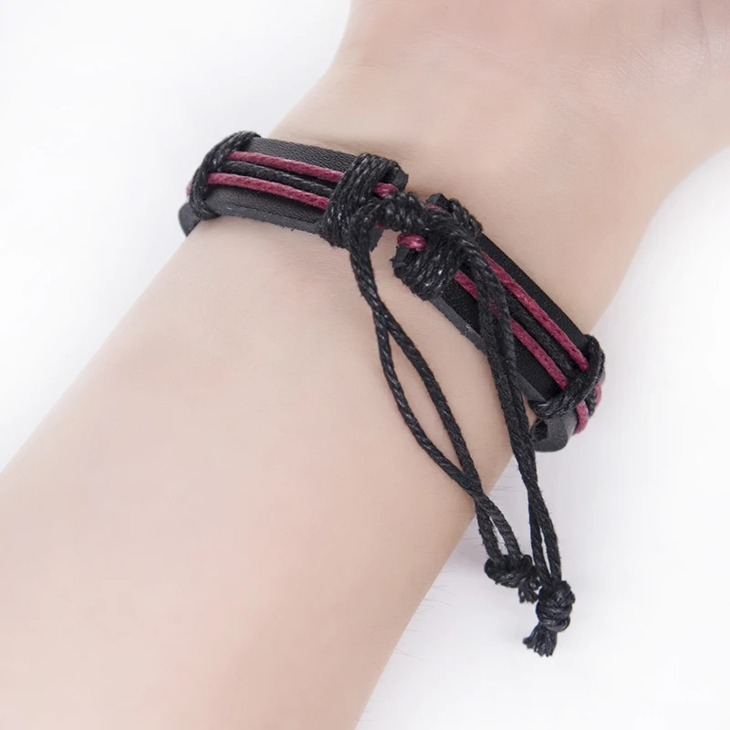 1pc Fashion Handmade Retro Angel Wings Bracelet Love Couple Leather Woven Bone Vintage Punk Valentine's Day|Браслеты с шармами| |