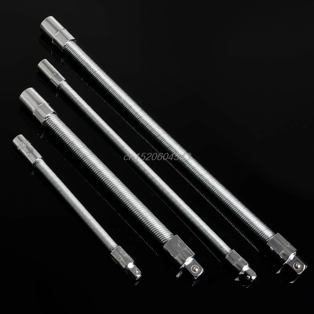 

6/8/10/12" 3/8" 1/4" Hex Flexible Hose Screwdriver Extension Bit Adapter Socket Hand Tools R06 Whosale&DropShip