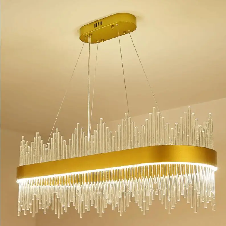 

new luxury crystal chandelier modern lighting for living room dinning room gold kristallen kroonluchter LED lights