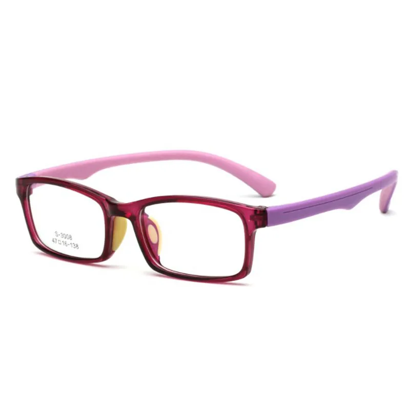 Детские квадратные очки TR90 для близоруких мальчиков и девочек простые Новое