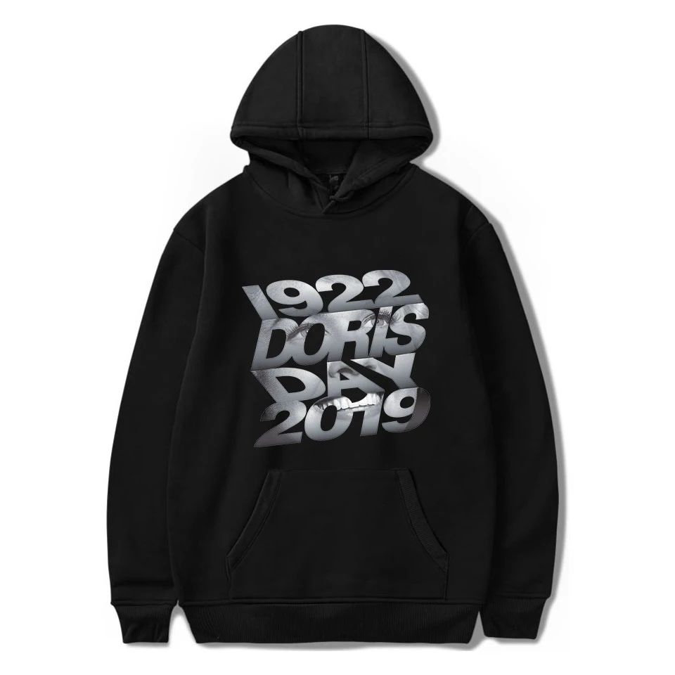 

New Doris Day Hoodies Men/Women Singer Harajuku Trendy Doris Day famous Black Fans Cool Hoodie Cotton Warm Street pullover 4XL
