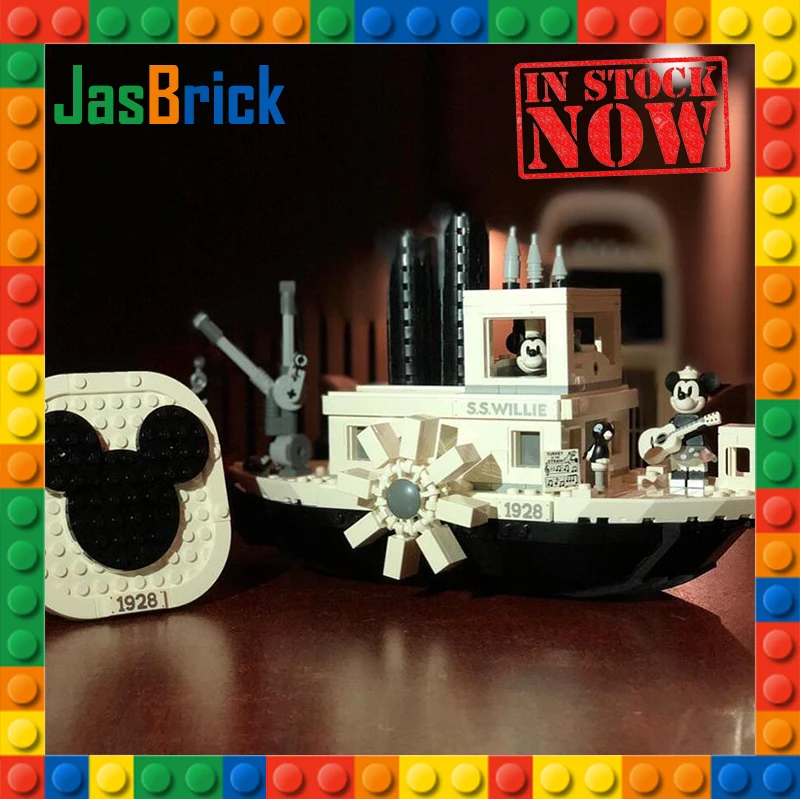 2019 New Steamboat Willie Movie Compatible with legoing 21317 Building Blocks Bricks toys for children Gifts Kid Christmas Gift | Игрушки и
