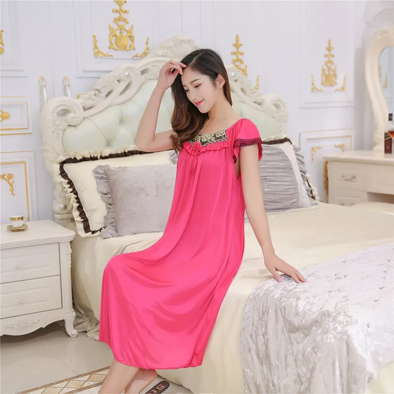 Женское летнее платье больших размеров 4XL ночные рубашки для девочек Женская