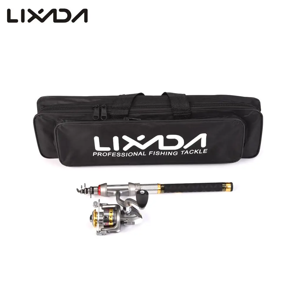 Lixada 1 3 2 7 м телескопическая удочка Катушка комбинированный комплект мини