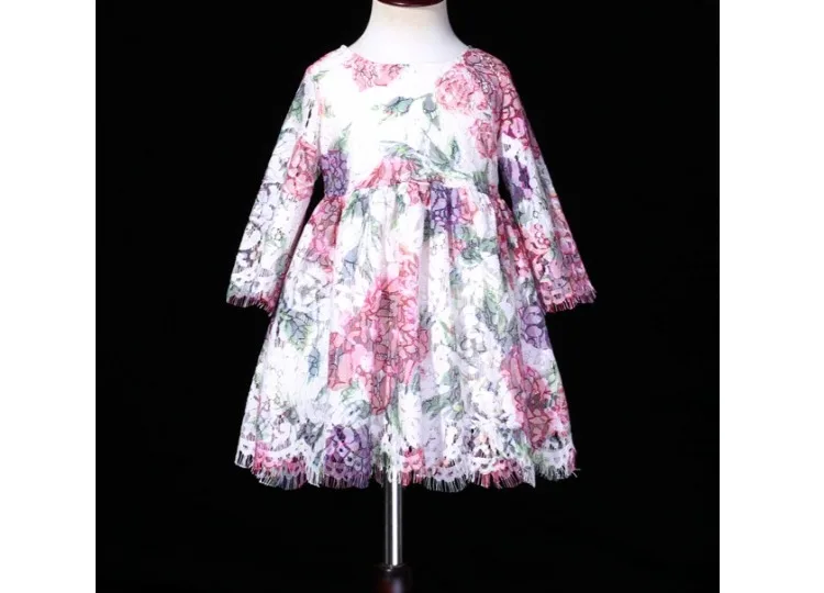 

Mom and Daughter Summer Ruffled Flower Print Dress Set Family Matching Clothes Lace Family Look Dress Mother Daughter Outfits