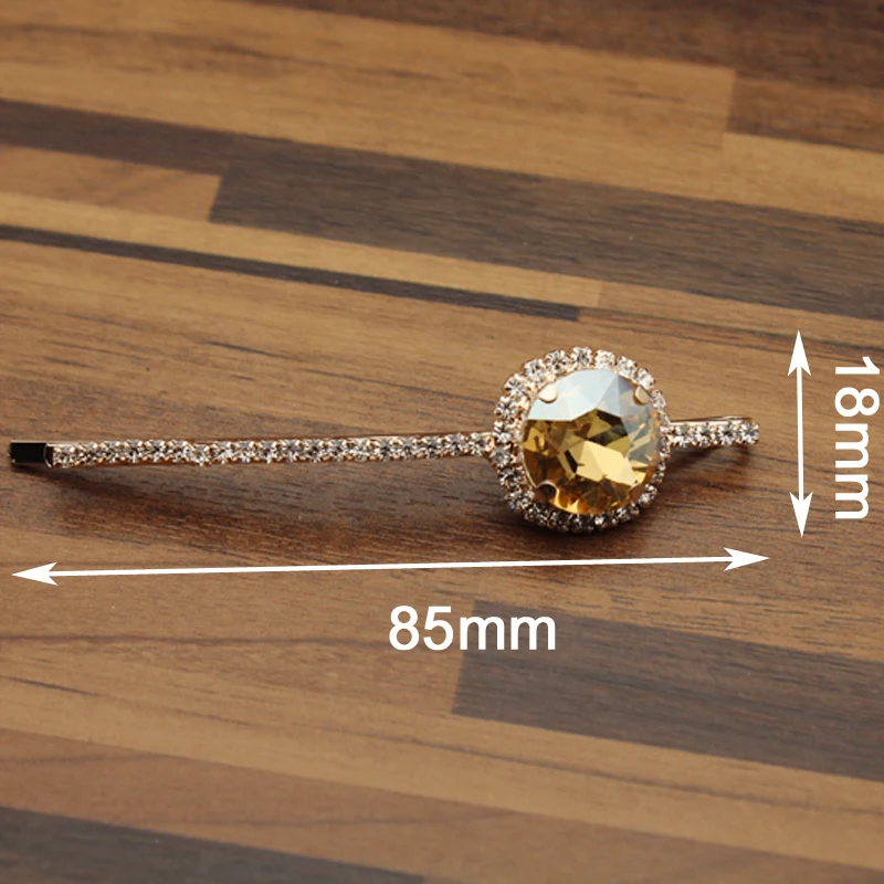 1 шт. Роскошные Блестящие Ярко-розовые ярко-синие кристаллы для волос со стразами