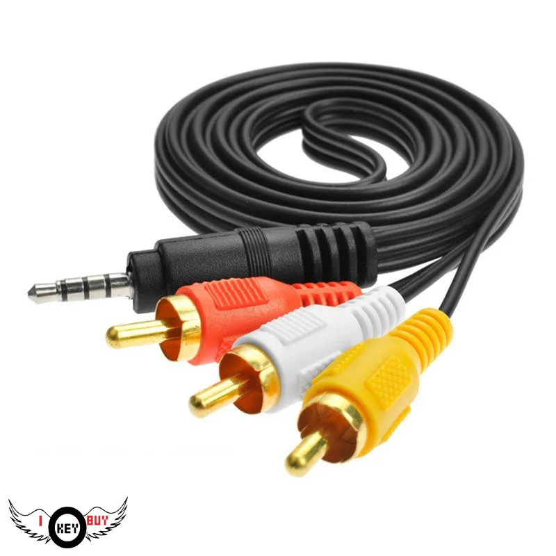 I Key Buy 3M AV Able 3 5mm Audio Kit Ane Three Lotus Line 3RCA аудио и видео кабель 5 хроматический
