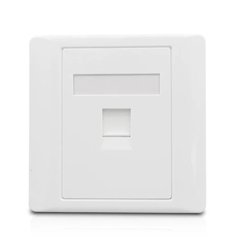 Лицевая панель локальной сети «мама-мама» CAT6 RJ45, 86x86 мм, 1 порт, 2 значения, разъем для интернет-вилки