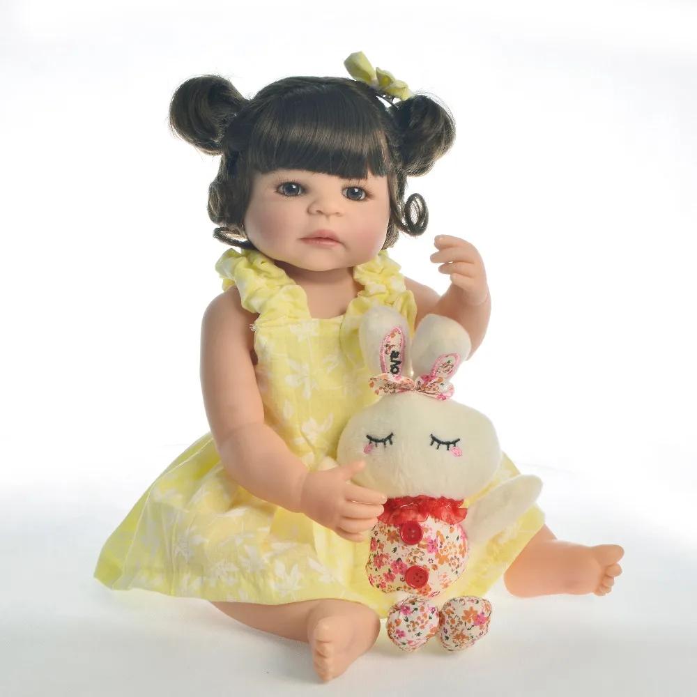 KEIUMLovely 55 см кукла для новорожденной девочки силиконовая модная Реалистичная
