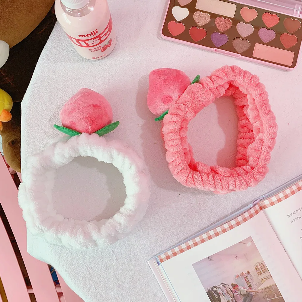 Ободок для волос в форме персика женщин милая повязка на голову спа салоне