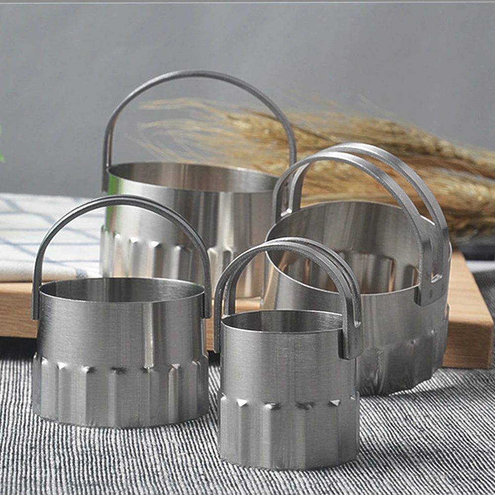 4 шт./компл. Круглый формы для печенья с волнистый край печенье вырезать форма