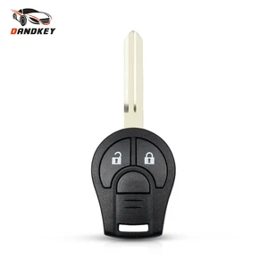 Чехол для автомобильного пульта дистанционного управления Dandkey, высокое качество, 2 кнопки, черный чехол для ключа для Nissan Cube Juke Rogue Suny Sylphy March Tiida Micra