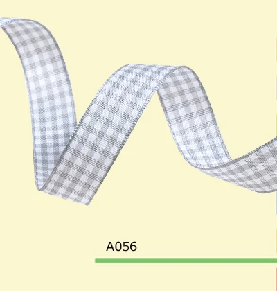 

3/16" Inch 5mm checked plaid gingham ribbon