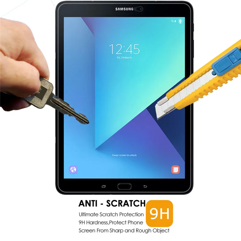 Qosea 9H Tempered Glass For Sumsung Galaxy Tab S3 9.7&quot Clear Protective Film Explosion-proof Screen Protector | Мобильные