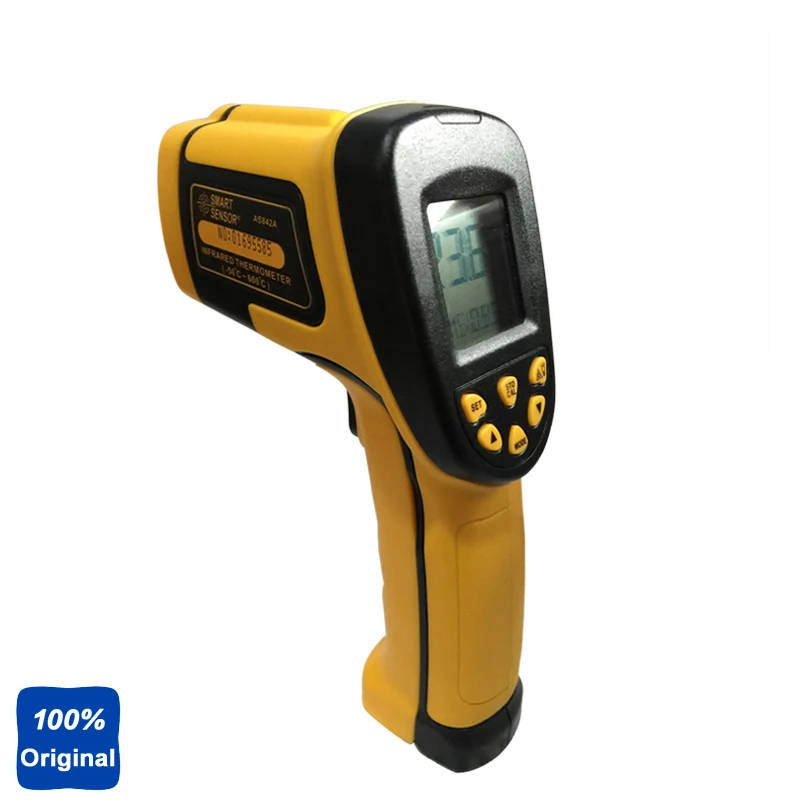 100% Оригинал AS842A Цифровой ИК Термометр бесконтактный Инфракрасный Промышленный 50