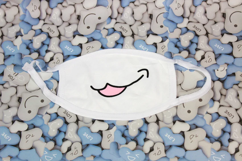 10 шт./лот Каваи Анти Пыли Маски Kpop Хлопок Рот Маска Смазливая Аниме Мультфильм