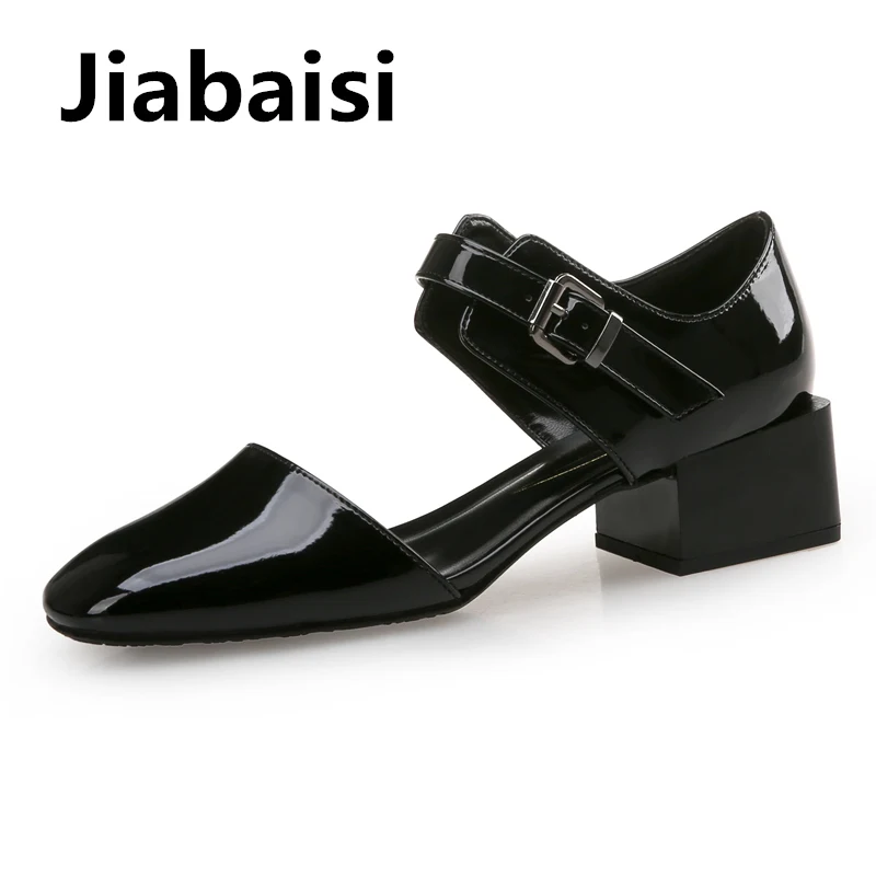 Женские туфли лодочки Jiabaisi повседневные из искусственной кожи на квадратном