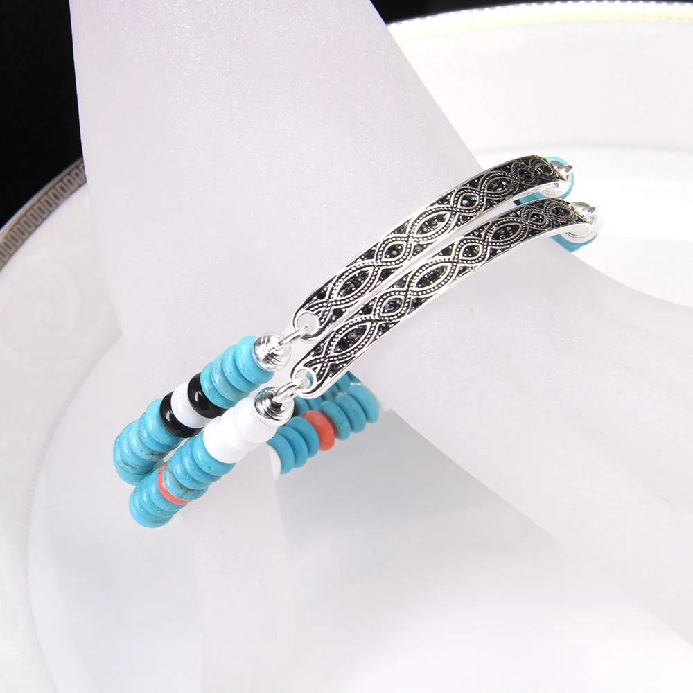 Красочный коралловый черный обсидиановый браслет Thomas с бусинами узлом мостом