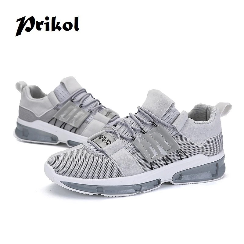 Prikol Luxury Brand Professional High Quality Men Running Shoes Lace Up Outdoor Sport Athletic Street Zapatillas | Спорт и