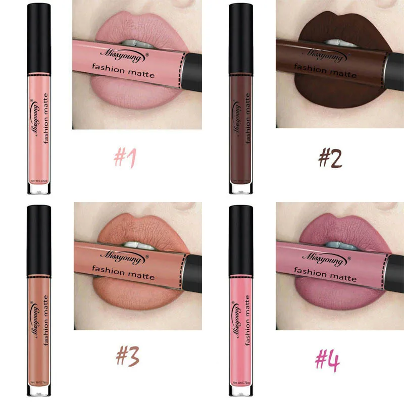 Профессиональный матовый водостойкий макияж Жидкий блеск для губной помады