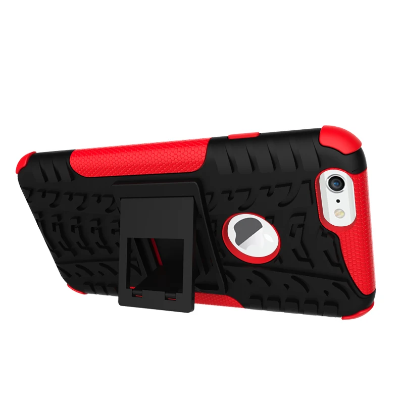 Coque For Apple iPhone 6 Plastic Box Silicone Bag Bracket Mobile Phone Case i Phone6 iPhone6 Double Protector Cover |