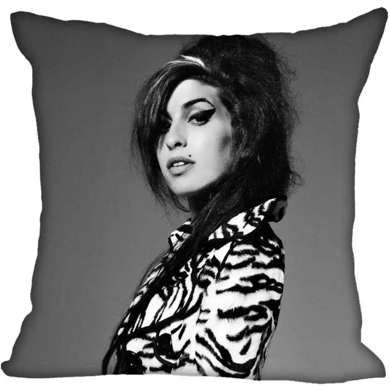 Пользовательские Amy Winehouse квадратный чехол для подушки на молнии 40x40 45x45 см (одна