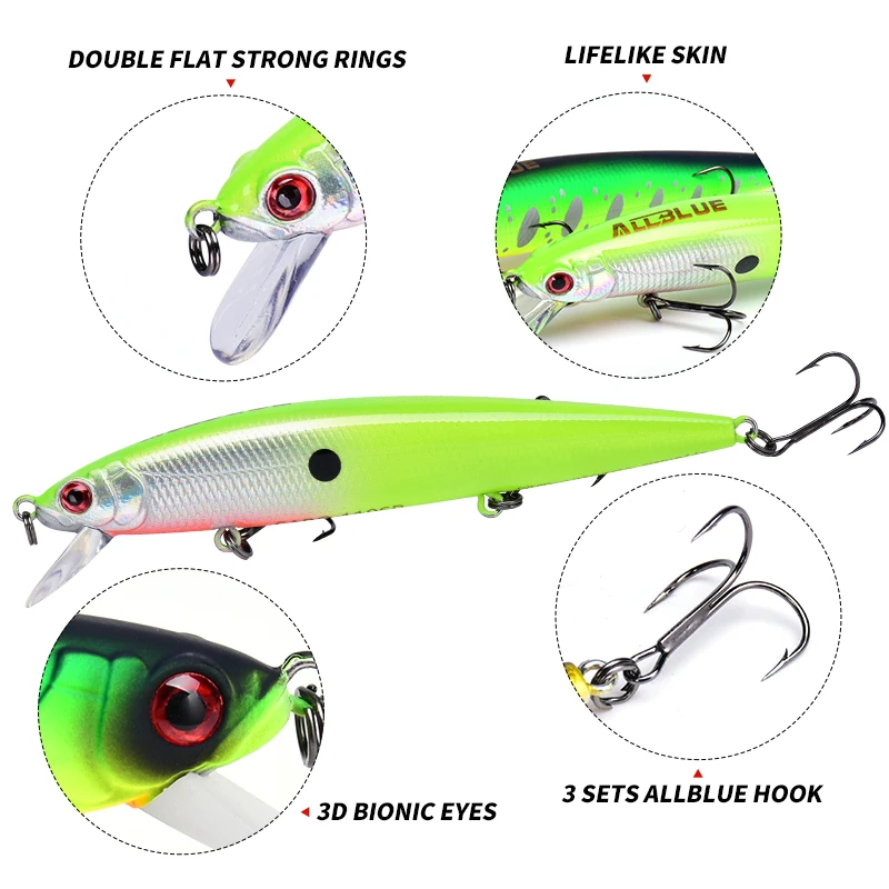 ALLBLUE SABO 110SP рыболовная приманка 110 мм 13 6 г подвесная Jerkbait Minnow Amigo воблер на глубину 0