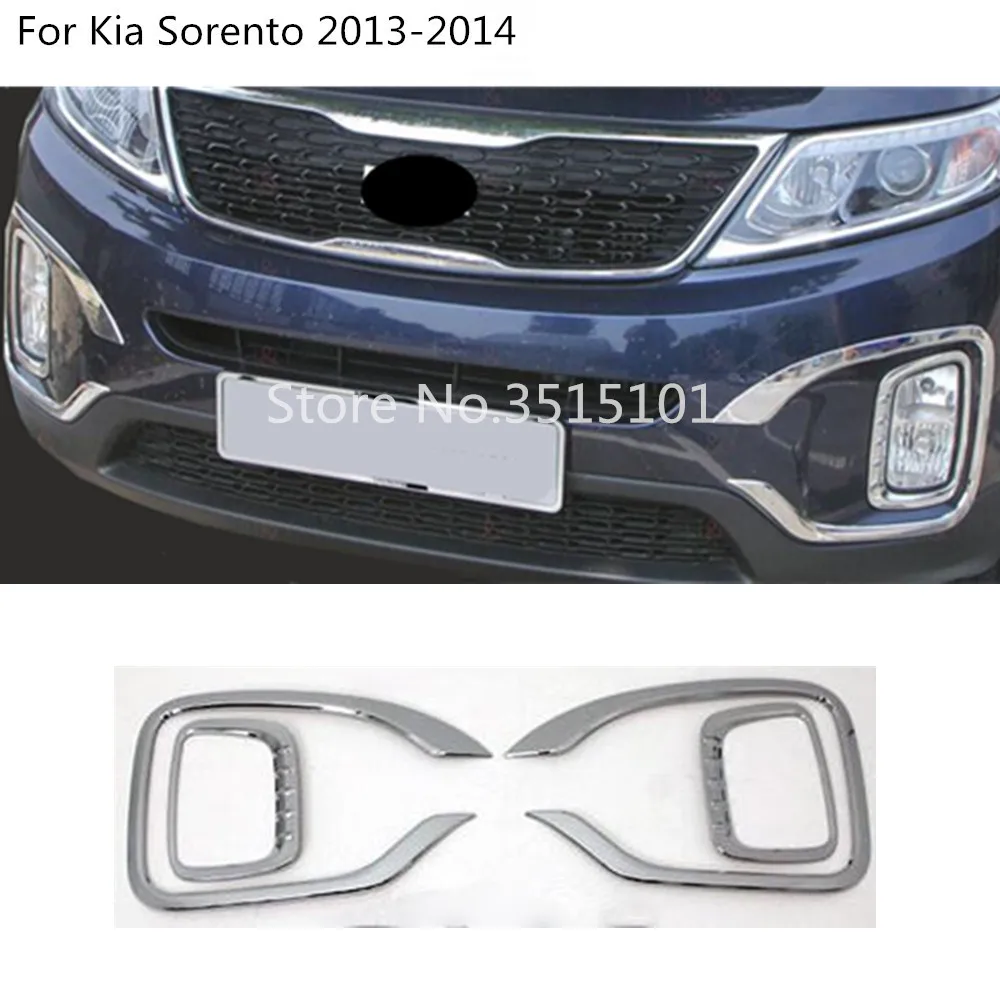 Передняя противотуманная фара для Kia Sorento 2013 2014|trim cover|hood trimabs chrome |