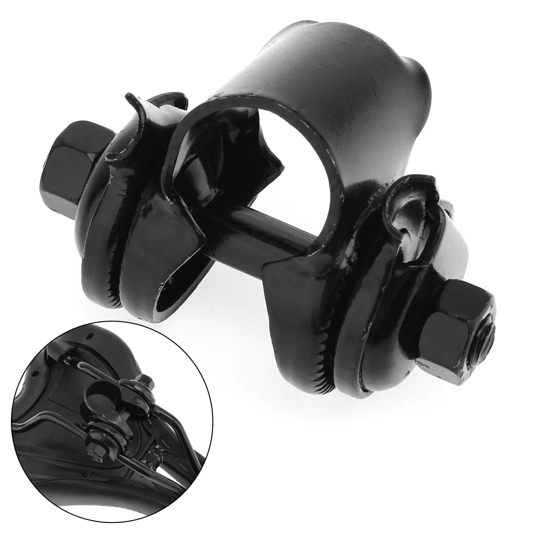 

Practical Road MTB Bicycle Saddle Seatpost Clamp 22.2mm Metal Clamping Ring with Black Paint Quick Release Bike Accessory
