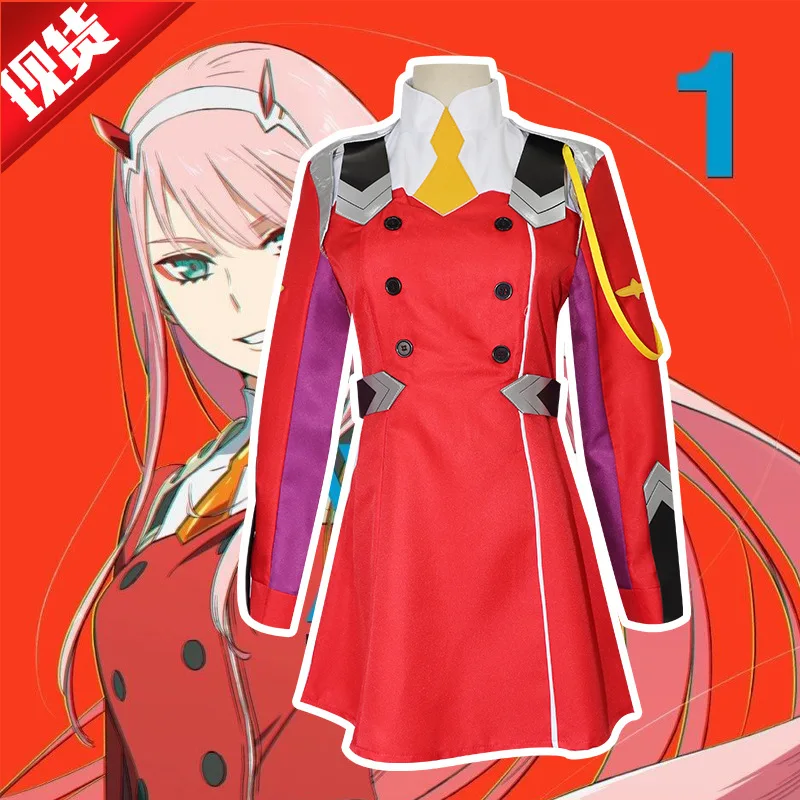 Женский костюм для косплея DARLING in the FRANXX Zero Two полный комплект парик из волос