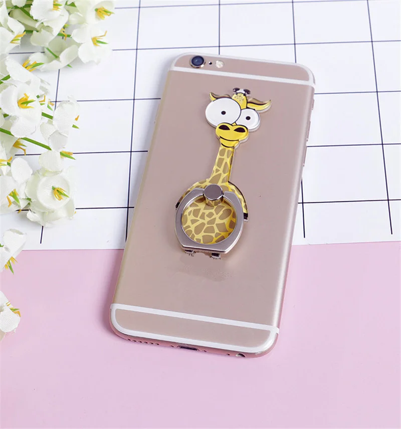 Новое поступление универсальное металлическое кольцо на палец милый держатель