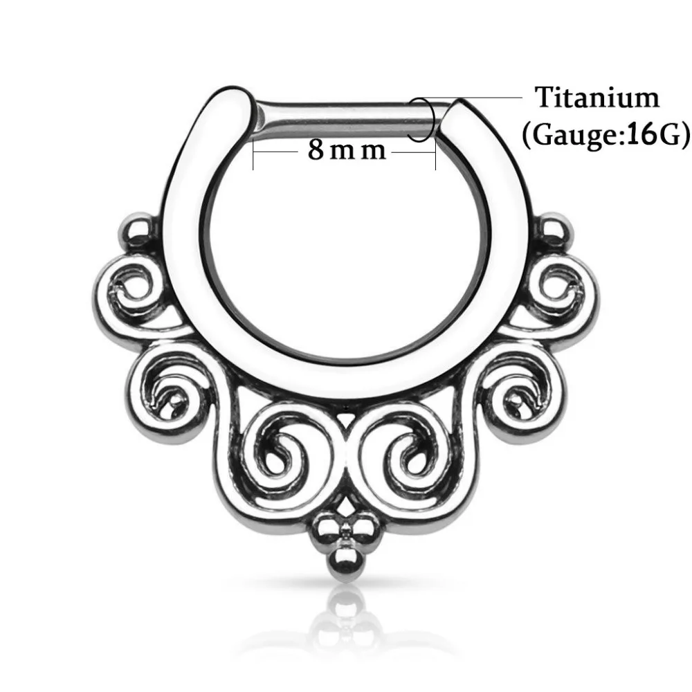 Nose Piercing Ring Indian Septum Clicker Stud Rings Body Jewelry Hoops Helix Ear Cartilage Gifts | Украшения и аксессуары