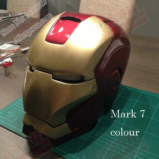 Mark 7 colour Железный человек DIY может носить шлем 1:1 Бумажная модель нужна ручная работа - Цвет: Mark 7 colour