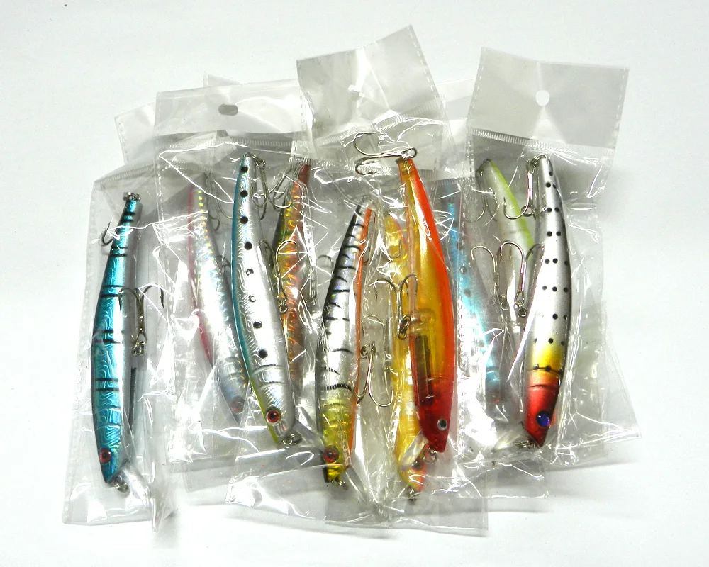 

11.5cm 10pcs Classic Lure Fishing Bait Plastic Hard Bait Imitation Bait For Reservoir Pond Stream Fishing Tool Accessories