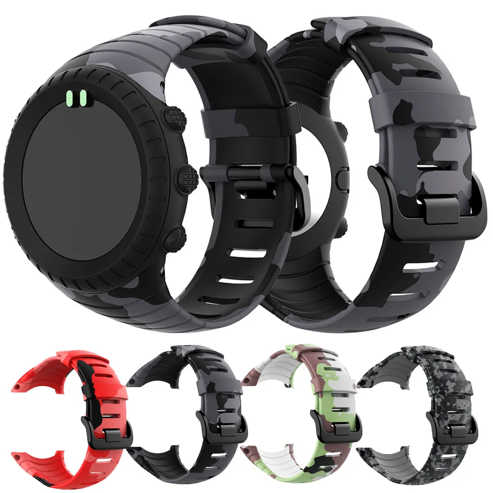 Модный Камуфляжный мягкий силиконовый спортивный ремешок для Suunto Core Смарт часы